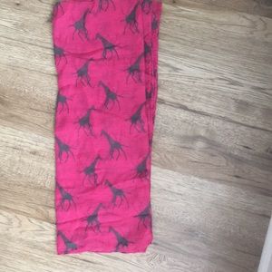 Giraffe pink and gray scarf from target.